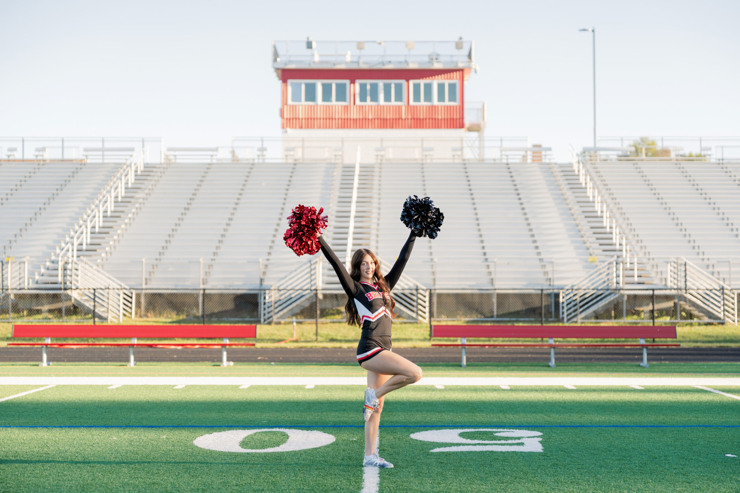 high school senior cheerleader at chopticon high school in St. Mary's County Maryland